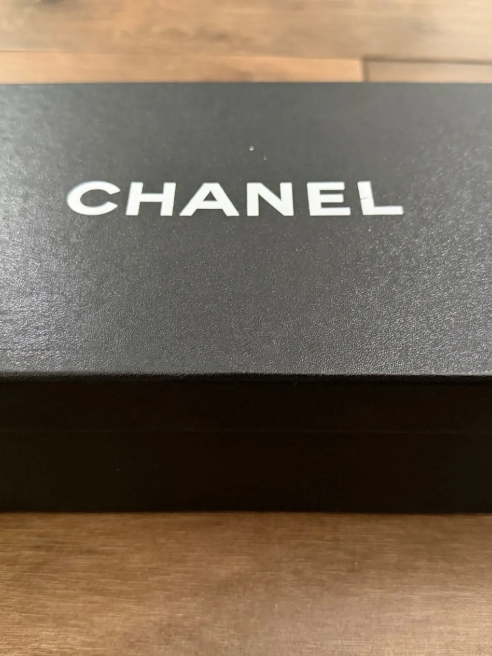 Vintage Chanel Black Leather & Patent Cap Toe CC Bow Kitten Heel Mules